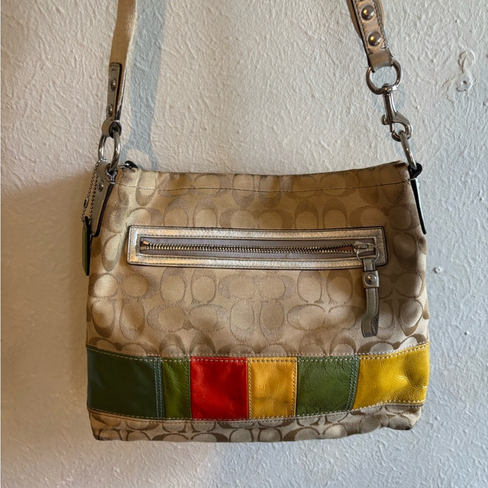 Coach Multicolor patchwork Signature Crossbody Bag - Picture 9 of 10